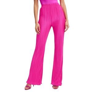 NWOT Good American Always Fits High Waist Plissé Fuchsia Pink Pants  Sz 3 /4
